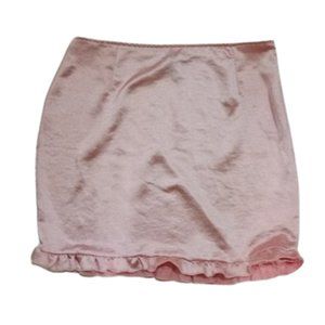 --- Peach Satin Skirt Jr Large (Women Small or Medium)